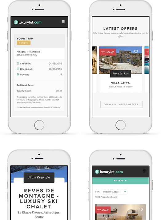 Luxury Let - mobile layouts